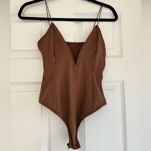 Deep V Sexy Bodysuit NWOT